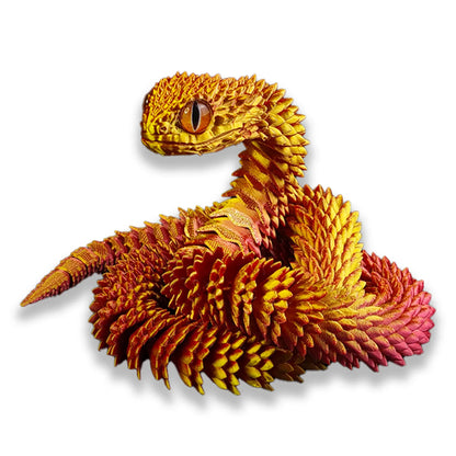 3D Random colored eyes Printed Snake Movable Joint Simulation Snake Figurine Creative Home Office Desktop Ornament
