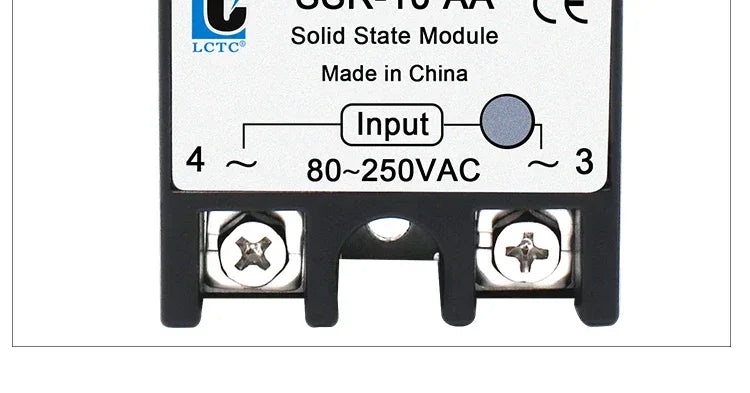 LCTC 10PCS SSR 10A 25A 40A 50A 60A 80A 100A Solid State Relay DC To AC AC To AC DC To DC Single Phase Control Relay