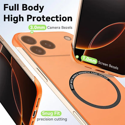 Magnetic Slim for iPhone 17 Pro Max Air Frameless Phone Cases Matte Anti-Scratch Hard PC Cover iPhoneAir 17Pro Shockproof Armor
