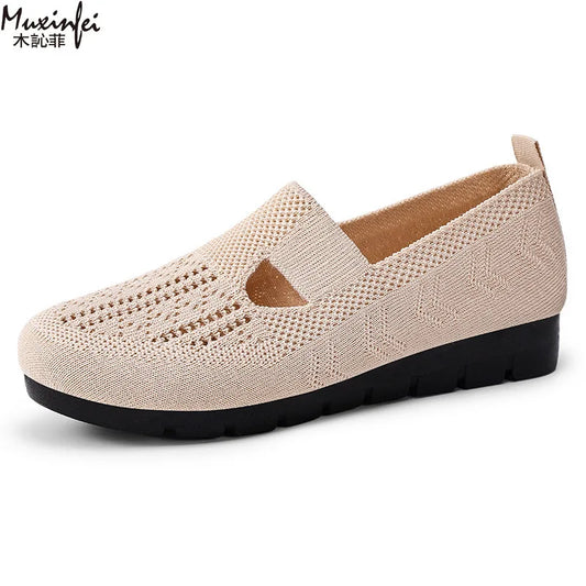 Women's Summer Shoes Breathable Flat with A Casual Women's Sneakers Comfortable Soft Sole Large Size 36-43 Cheap Shoes Clearance