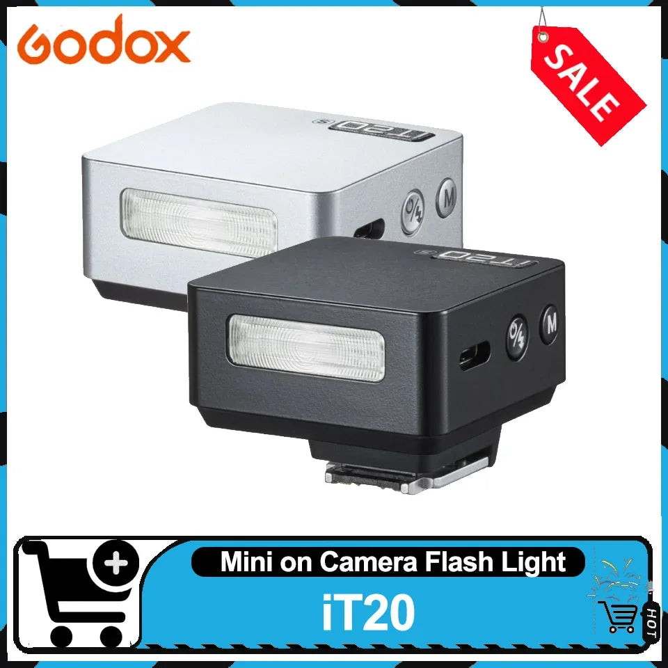 Godox iT20 Mini TTL Auto Camera Flash 1.5S Rapid Recycling Portrable on Camera Flash for Sony Canon Fuji Fuji Ricoh