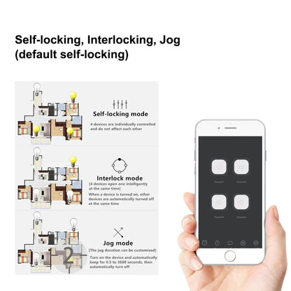 Tuya Smart Home 4CH Relay Module AC/DC 7-32V AC 220V 10A Wifi Switch 4 Channels RF433 Receiver Work With Vioce Alexa Google Home