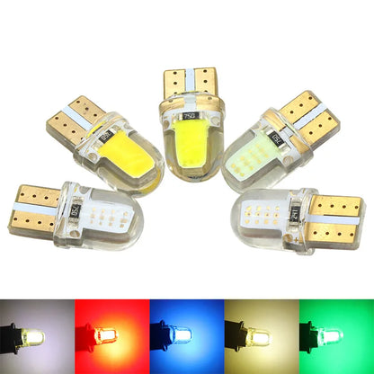 10Pcs T10 W5W BULB LED Car License Plate Lamp COB T10 LED Canbus Clearance Lamp Led Parking Bulb Car Interior Reading Light