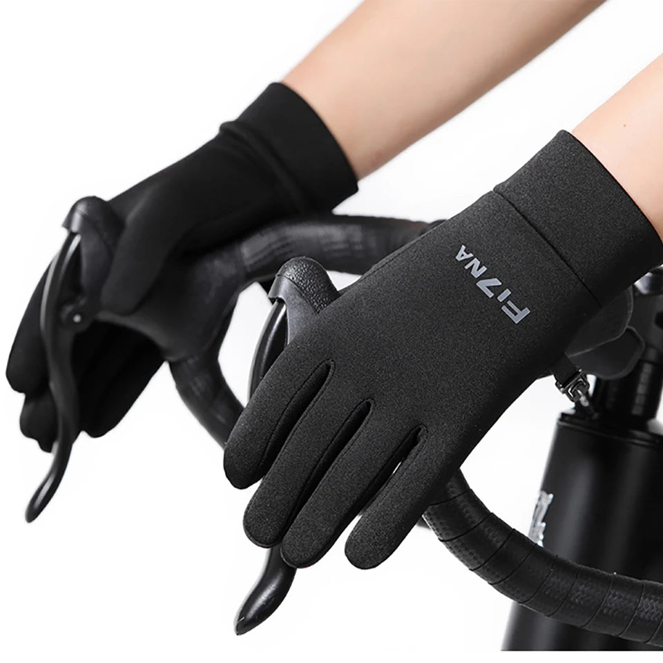 GTUBIKE Autumn Winter Outdoor Cycling Gloves Gym Fitness Sports Running Warm Touch Screen Nonslip Gloves Motorcycle Gloves