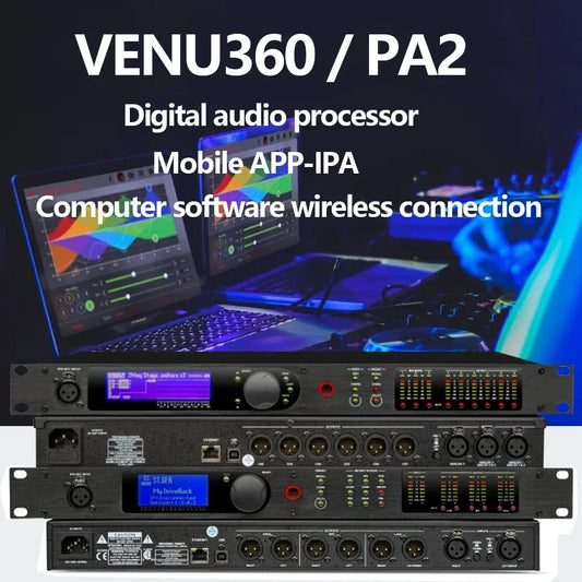 PA2 VENU360 professional digital audio feedback suppressor crossover matrix processor stage performance speaker management syste