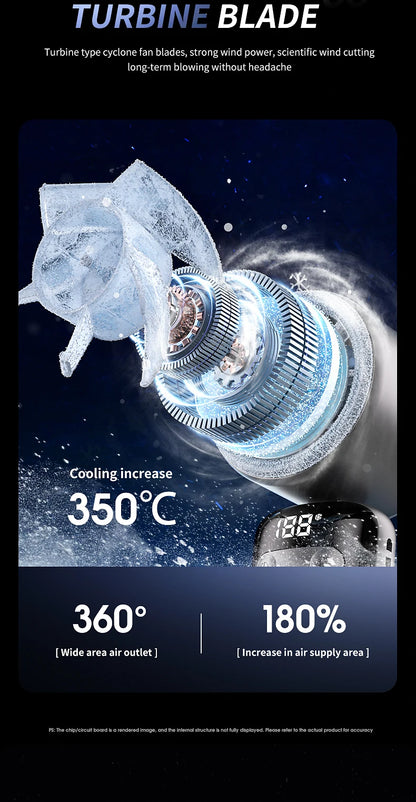 3000mah Semiconductor Refrigeration High-speed Handheld Electric Fan USB Portable Rechargeable Outdoor Small Fan