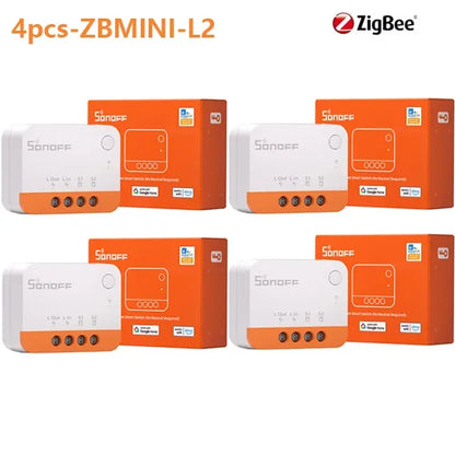 SONOFF ZBMINI-L2 Zigbee DIY Mini Smart Switch Module No Neutral Wire Required Switch Work With Alexa Google Alice Smartthing