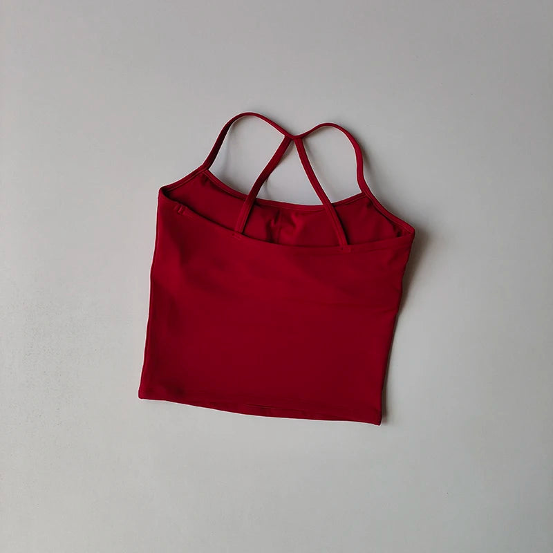 2PCS Gym Fitness Medium-intensity Sports Vest Beauty Back Yoga Suit Sports Bra Women Pilates Bra High Waist Hip Lift Shorts Set