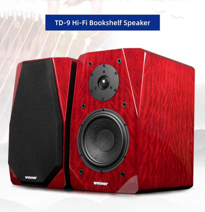 Winner TD-9 Passive Bookshelf Speakers with Wooden Cabinet, 2.0 Hi-Fi Audiophile Stereo System for Home Audio