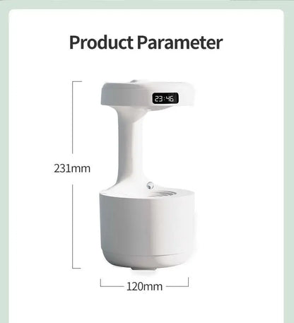 Water Droplet Air Humidifier 800ml Anti-gravity Essential Oil Diffuser Night Light Weightless Sprayer Decorations Desk Lamps