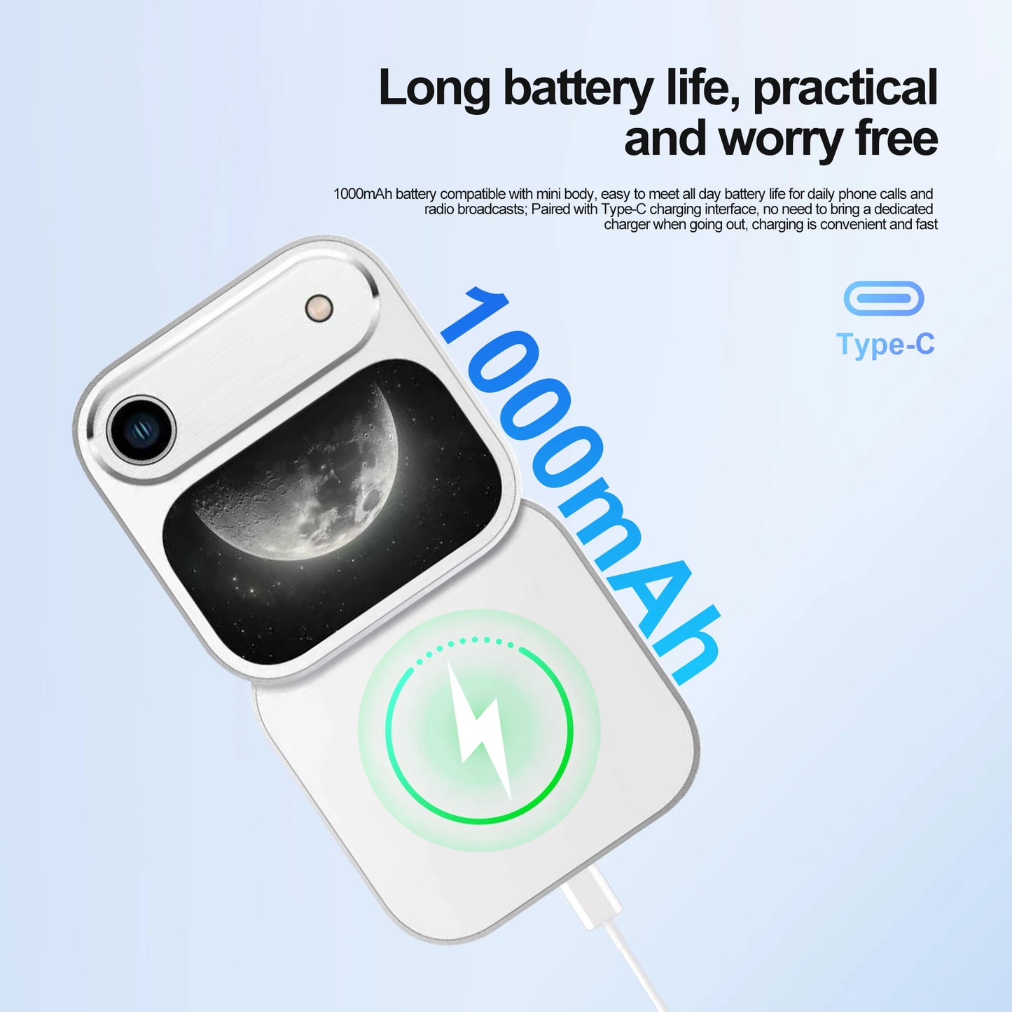 SERVO i17 AIR Mini Foldable Mobile Phone 2G GSM 1.77" Display Magic Voice Speed Dial FM Radio 2 SIM Card Small Square Cellphones