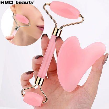 Facial roller and gua sha set, facial massage tools for skincare, relaxation, home beauty, and daily use