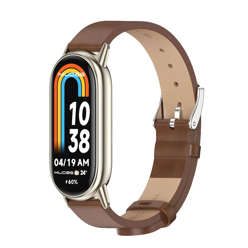 Strap for Xiaomi Mi Band 10 9 8 Bracelet Fashion Leather Replacement Wristband Miband 8 NFC Correa Mi Smart Band 8 9 Wrist Strap