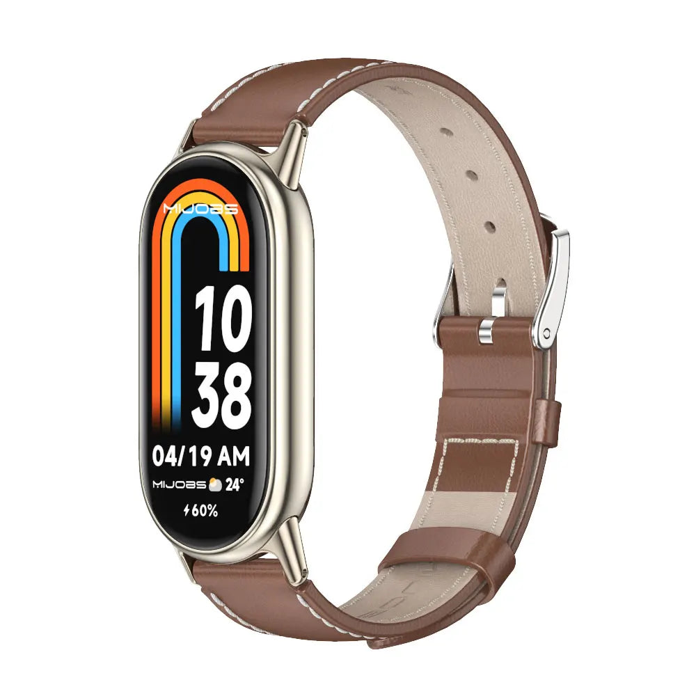 Strap for Xiaomi Mi Band 10 9 8 Bracelet Fashion Leather Replacement Wristband Miband 8 NFC Correa Mi Smart Band 8 9 Wrist Strap