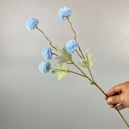 5 Head Dandelion Artificial Flowers Wedding Decoration Fake Flowers Small Thorn Ball DIY Home Decor Bouquet Valentine's Day Gift