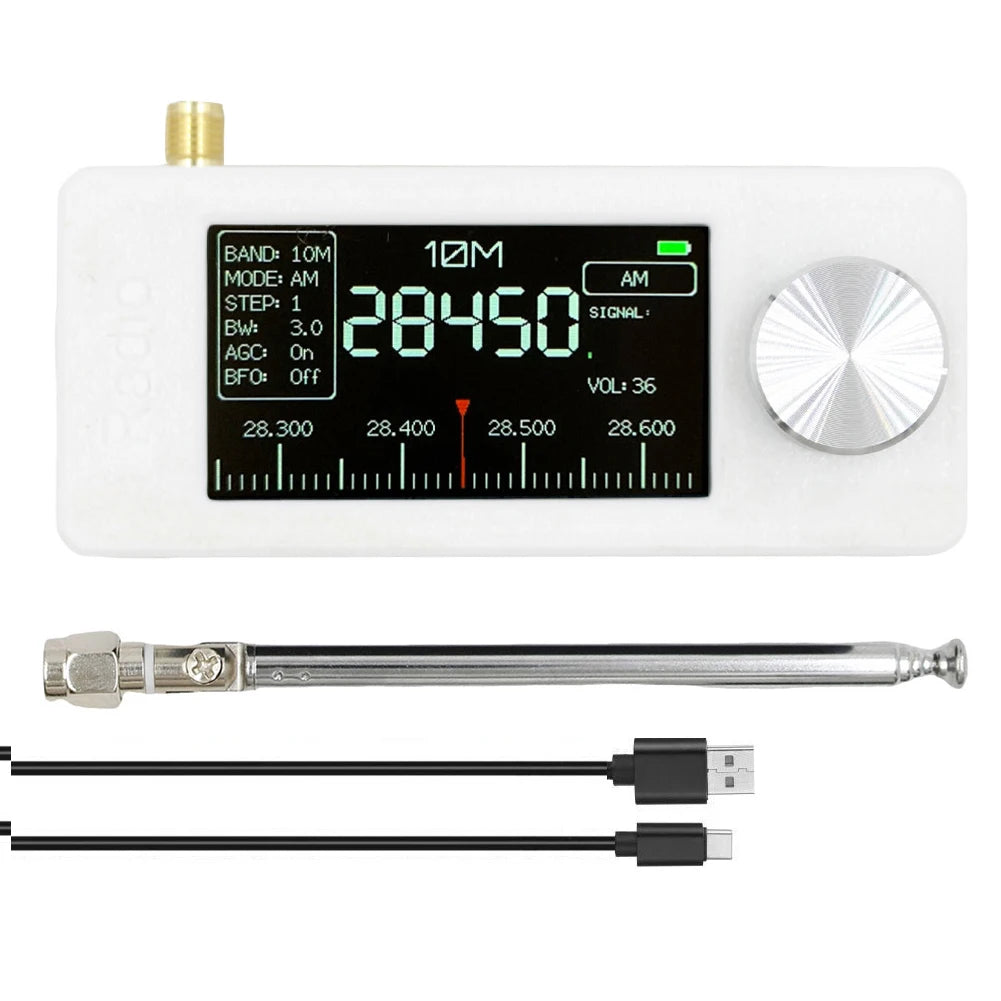 SI4732 0.5-108mhz Portable Radio 1.9inch IPS Screen Pocket Mini Radio LSB USB AM FM FM/AM Radio HF SW MW VHF Radio