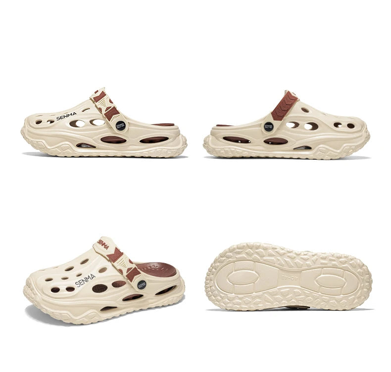 SENMA Summer Men's Thick Bottom Sandals Casual Non-Slip Beach Shoes Comfortable High Elastic EVA Material Men Shoes for Driving