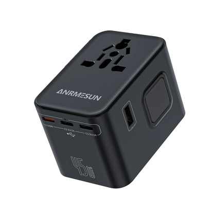 Global Universal Conversion Travel Plug 2 Type-C Sockets EU US AC Power Travel Adapter PD 65w 45w 25w Travel Plug Fast Charging