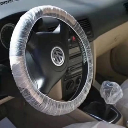 Universal Disposable Car Seat Dust-proof Covers Waterproof Vehicle Car Steering Wheel Cover Protector Car Interior Accessories by PDG ibma
