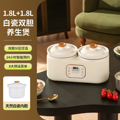 Ceramic Electric Stew Pot Porridge Cooker Porridge Stew Pot Electric Casserole Household Automatic Stew Pot Самогонный Аппарат
