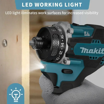 Makita 4000RPM Brushless Electric Screwdriver 3800IPM 180Nm Electric Drill Impact Driver Wood/Bolt/T-Mode For 18V Battery