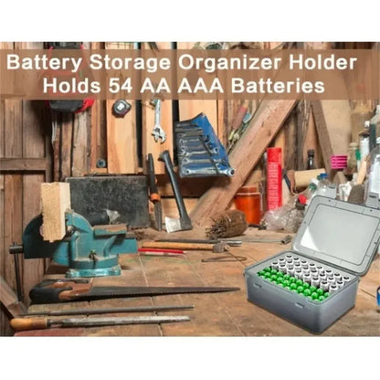 Battery Storage Organizer Holder Holds AA AAA Batteries Container Home Battery Storage Box Case Battery Organization Dispenser