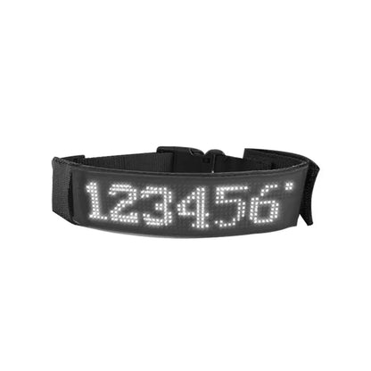 LED Dog Collar DIY ID LED Tag Nameplate Night Glowing Pet Collars Adjustable Safety Puppy Collar for Small Medium Large Dogs