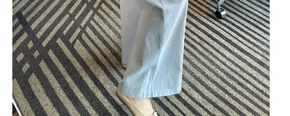 Summer Pregnant Woman Washed Cotton Trousers High Waist Ankle-length Plus Size Maternity Casual Pants Wide Legs Pregnancy Pants