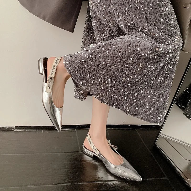 2025 New Fashionable Pointed-toe Buckle Solid Color High-heeled Sandals for Women in Spring and summer  Luxury Shoes