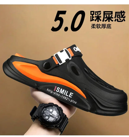 Male Sandals Casual Shoes Outdoor Beach Sandals Women Soft Clogs Garden Bottom Indoor Summer Flip Flops Men Massage Slippers