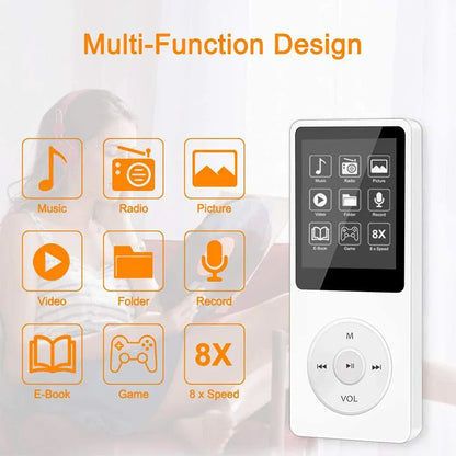 MP3 Player Outdoor Sports Fitness Mini Mp4/mp3 Support Bluetooth Lossless Hifi Music Player FM Radio Recorder Sport 128GB