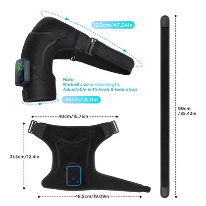 Vibration Shoulder Steamer Belt Heated Shoulder Warmer Massager Electric Smart Massage Machine Temperature Adjust