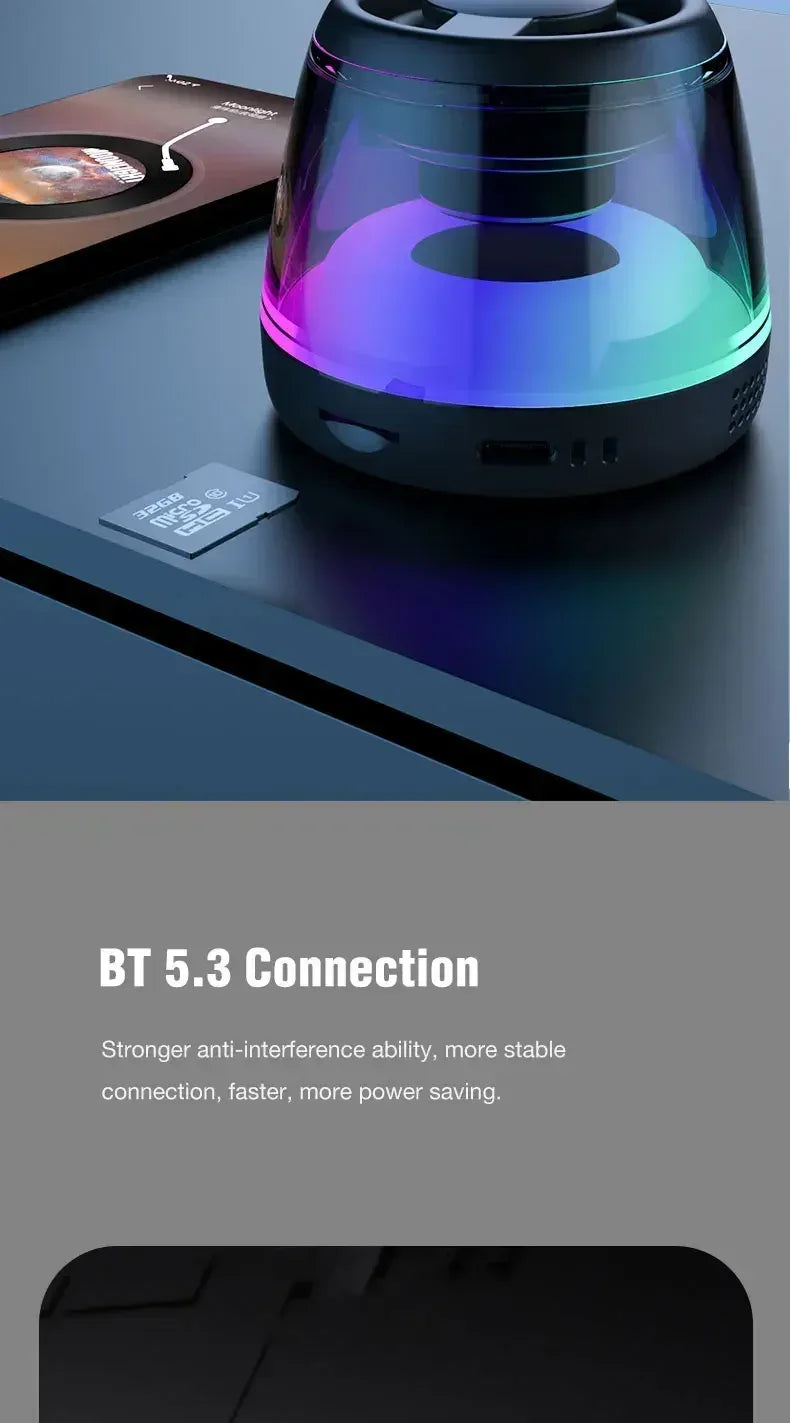Mini Portable Speaker Magnetic Bluetooth Speaker RGB Magnetic Phone Holder Ring Wireless Sound Box Bluetooth Speaker Tower