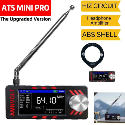 ATS MINI SI4732 Full Band DSP Radio, Pocket Receiver FM AM MW SW SSB, with Headphone Amplifier Hi-Z with Antenna