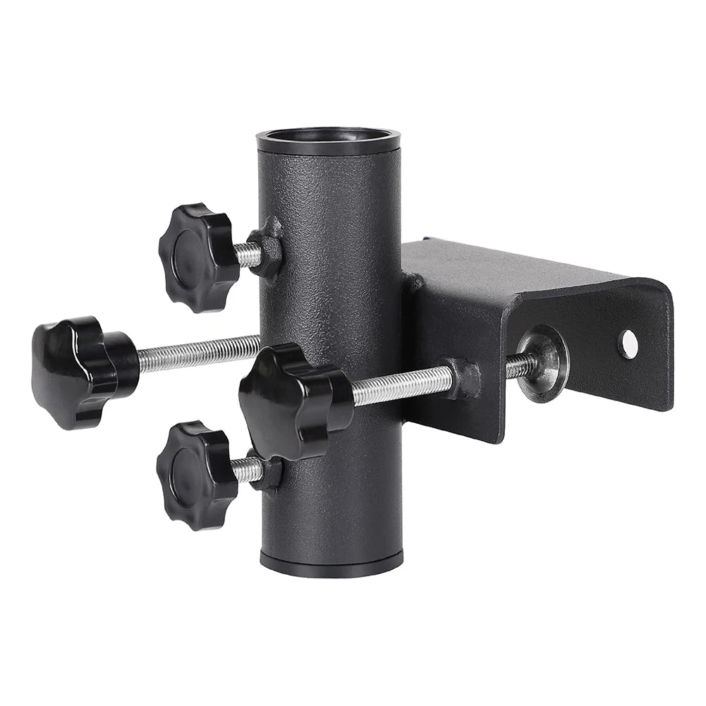 Support de parasol compact pour balcon et jardin, doté d'une pince robuste pour un maintien sûr et une installation facile.