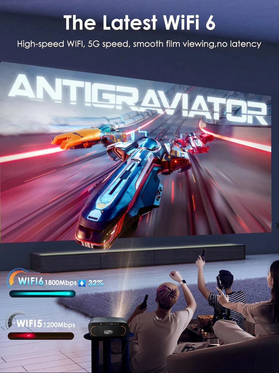 4200 ANSI 4K UHD Projector Smart Android 14 Google TV Video Beamer 2.4G+5G WiFi6 TOF Auto Focus Dual Speaker Home Theater 2026