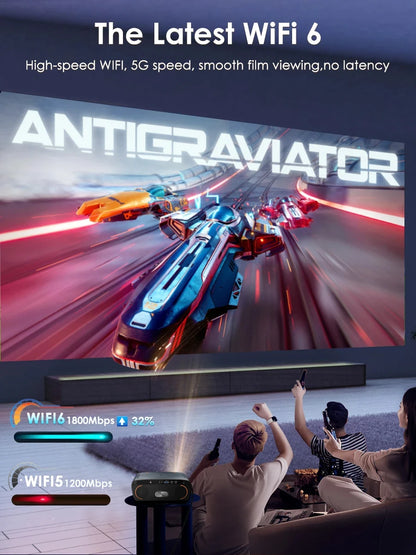 4200 ANSI 4K UHD Projector Smart Android 14 Google TV Video Beamer 2.4G+5G WiFi6 TOF Auto Focus Dual Speaker Home Theater 2026