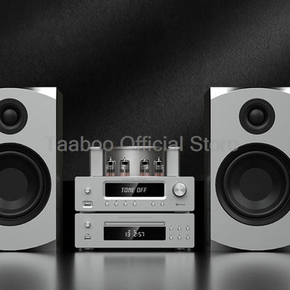 Home Theater Set 5.0 Bluetooth Amplifier 75Wx2 Tube Amp with Aluminum Case 6.5inch Speakers 120W Loudspeakers For Home Studio DJ