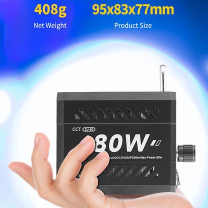 MIAOTU ZU-80 MINI Photography Light LED Live COB Fill light 2700-7500K Professional Video Portable Lampshade Mini Bowens Mount