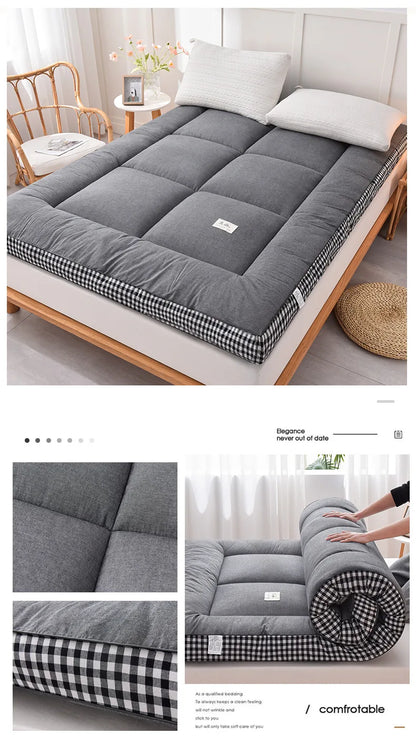 NewestFoldable Lightweight Portable Sleeping Pad/Tatami Mat Japanese Futon Mattress  Soft Fabric,Easy Storage & Travel Mattress