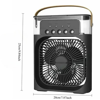 3 in 1 Fan Air Conditioner Home Mini Cooler LED Night Light Portable Humidifier Air Conditioning Fan Office Home Fan