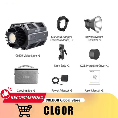 COLBOR CL60 CL60R Photography Fill Lighting Protable Video Light Tiktok Youtube Lamp with APP Control