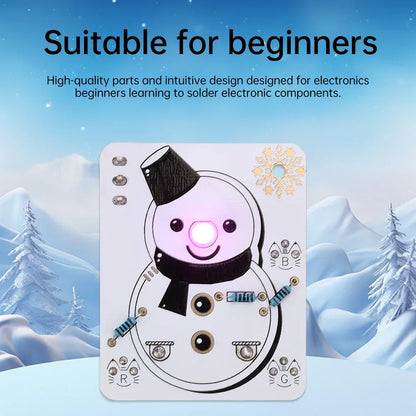 Ice and snow themed LED snowman electronic beginner learning welding fun DIY kit LED light-emitting tube module DIY snowman kit