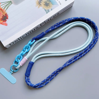 New Fashion Trend Diagonal Long Rope Mobile Phone Universal Lanyard Shoulder Strap Lanyard Neck Multi-Functional Anti-Loss Rope