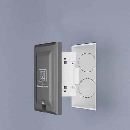 UK Plug 13A Recessed Bathroom Socket Panel with Hidden Waterproof Plug and Built-in Type 86 Kitchen Invisible 220V Socket