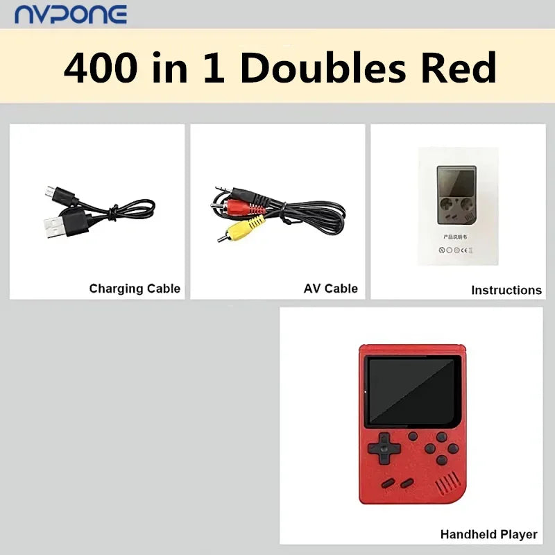Built-in 400 FC Games with Portable Case 3.0 Inch LCD Screen Video Game Player Kids Boys Gift for Retro Handheld Game Console