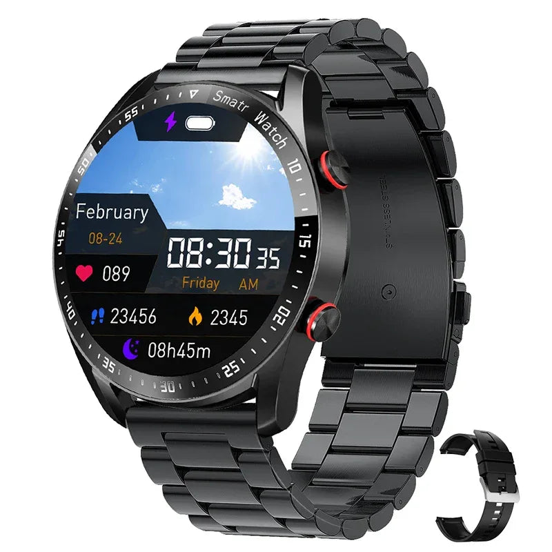 2026 New Voice Call Smart Watch Men GT Series HD AMOLED Screen Heart Rate Sports Watch ECG+PPG Health Smartwatch For Android IOS