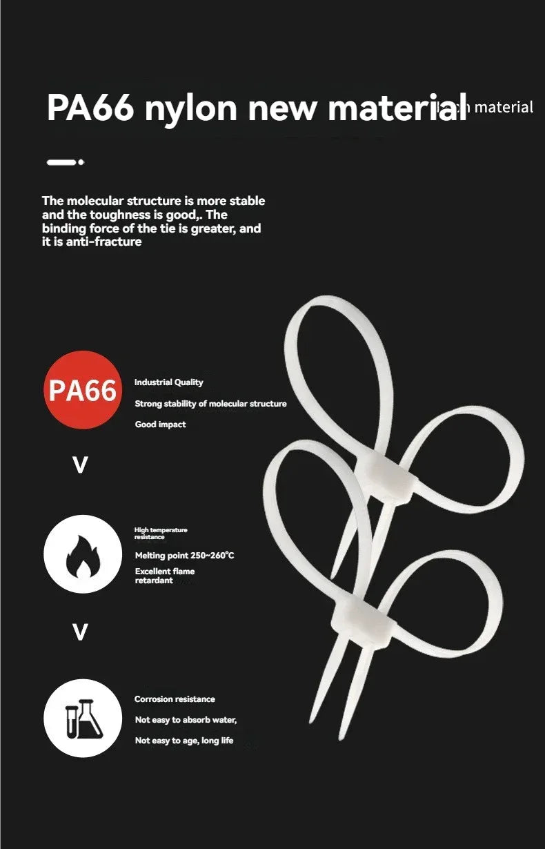 2/20pcs Heavy Duty Police Handcuffs (27.5") | Flexible Self-Locking Double Head Nylon Cable Zip Ties