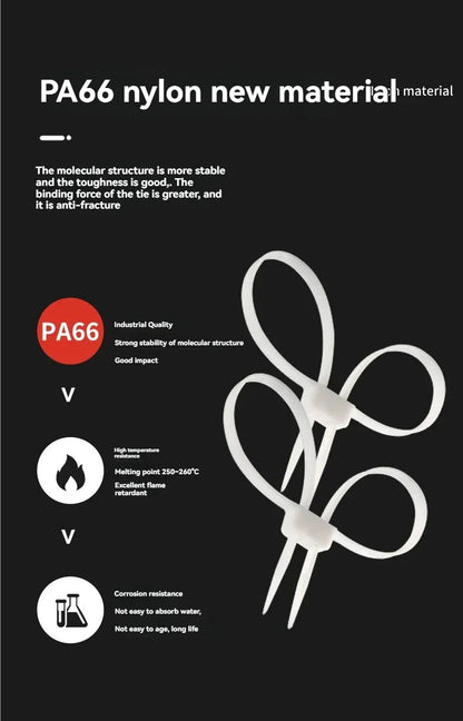 2/20pcs Heavy Duty Police Handcuffs (27.5") | Flexible Self-Locking Double Head Nylon Cable Zip Ties