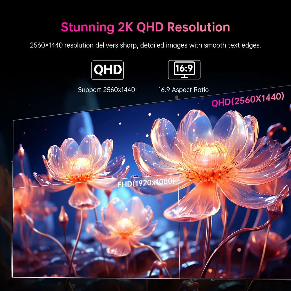 KTC H27E6 27inch Gaming Monitor 2560*1440 QHD Fast IPS Screen 300Hz Refresh Rate Up to 320Hz HDR 400 1Ms Response Time FreeSync & G Sync